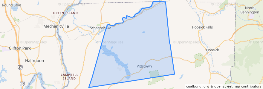Mapa de ubicacion de Town of Pittstown.