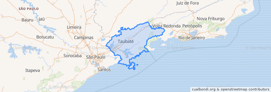 Mapa de ubicacion de Região Metropolitana do Vale do Paraíba e Litoral Norte.