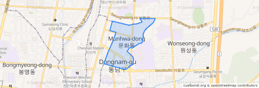 Mapa de ubicacion de Munwha-dong.