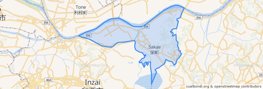 Mapa de ubicacion de 栄町.