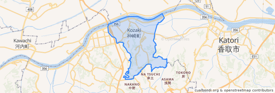 Mapa de ubicacion de Kozaki.