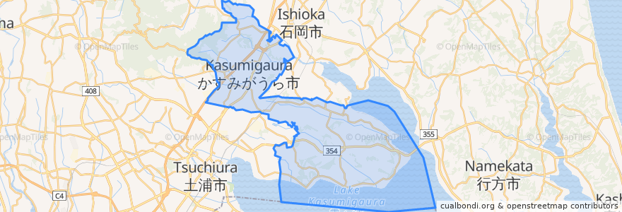 Mapa de ubicacion de かすみがうら市.