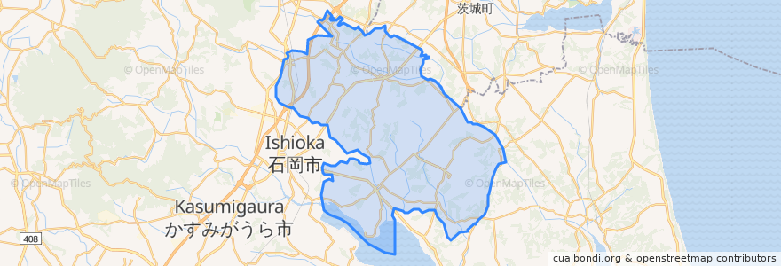 Mapa de ubicacion de 小美玉市.