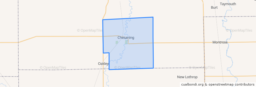 Mapa de ubicacion de Chesaning Township.