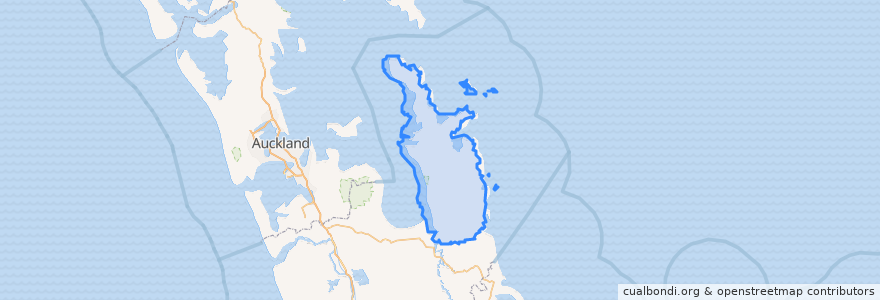 Mapa de ubicacion de Thames-Coromandel District.