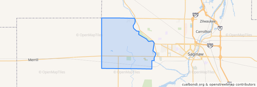 Mapa de ubicacion de Thomas Township.