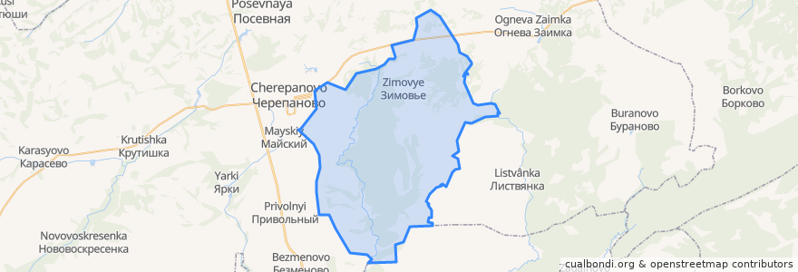 Mapa de ubicacion de Искровский сельсовет.