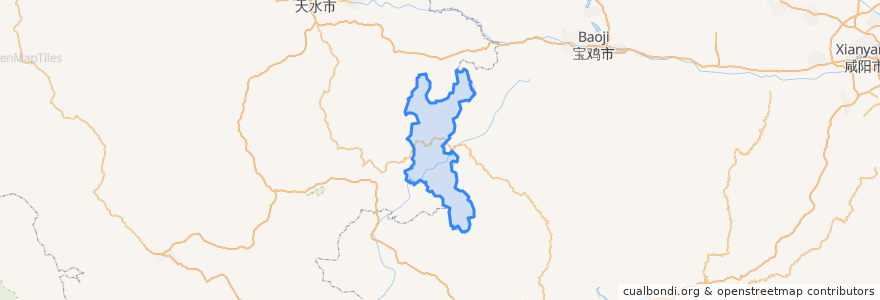 Mapa de ubicacion de 两当县.