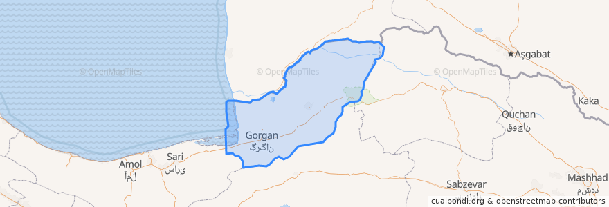 Mapa de ubicacion de استان گلستان.