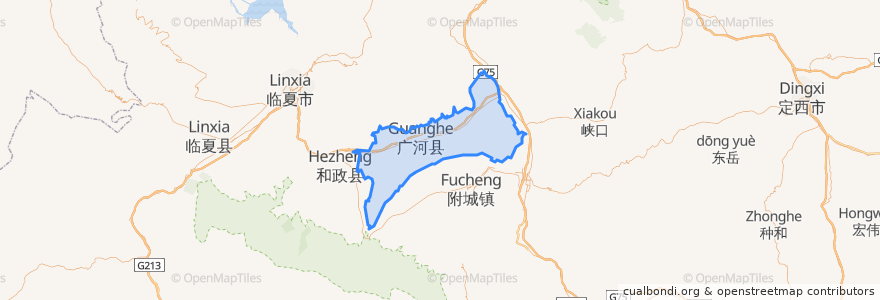 Mapa de ubicacion de 广河县.