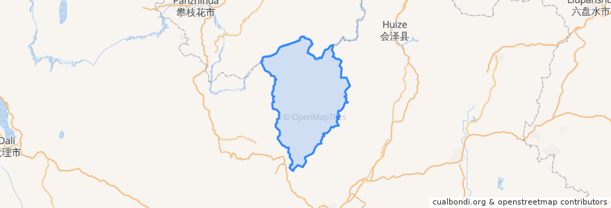 Mapa de ubicacion de 禄勧イ族ミャオ族自治県.