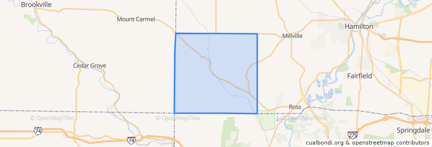 Mapa de ubicacion de Morgan Township.