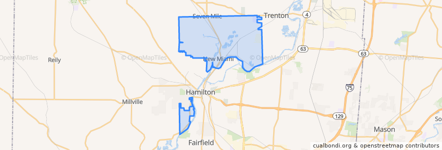 Mapa de ubicacion de St. Clair Township.