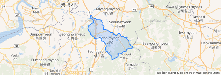 Mapa de ubicacion de 입장면.