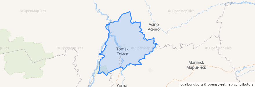 Mapa de ubicacion de Томский район.