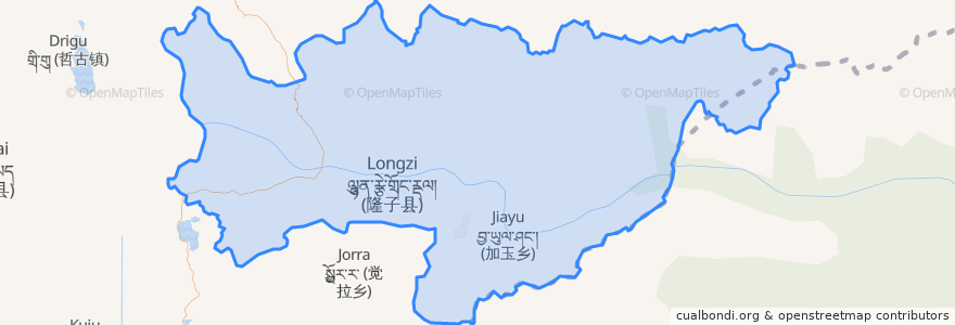 Mapa de ubicacion de 隆子县 ལྷུན་རྩེ་རྫོང།.