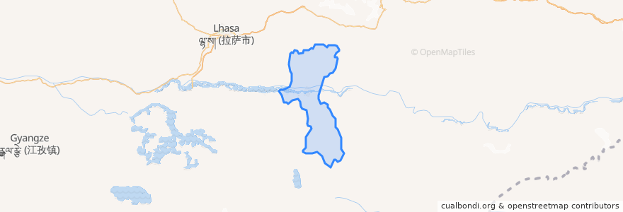 Mapa de ubicacion de 乃东区 སྣེ་གདོང་ཆུས།.