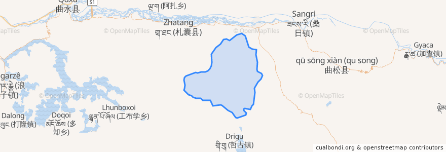 Mapa de ubicacion de 琼结县 འཕྱོངས་རྒྱས་རྫོང།.