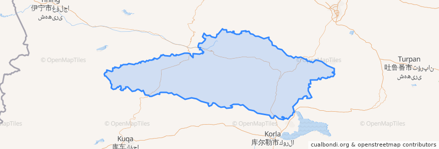 Mapa de ubicacion de 和静县.