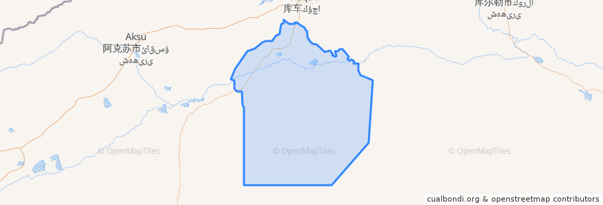 Mapa de ubicacion de 沙雅县.