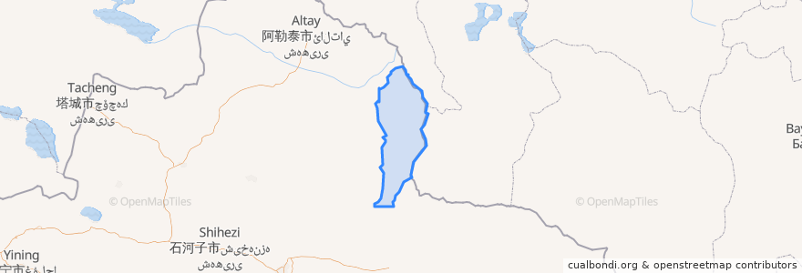 Mapa de ubicacion de Qinghe County.