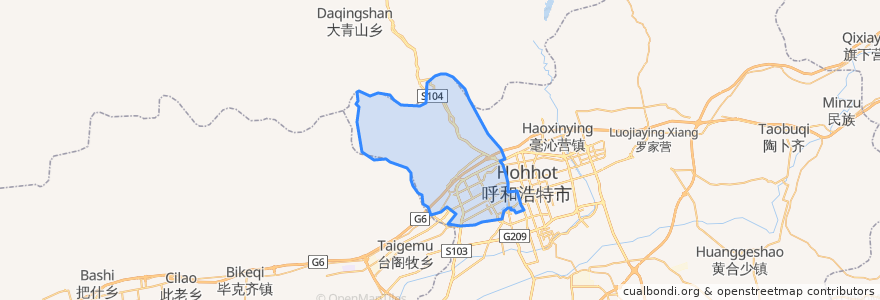 Mapa de ubicacion de Huimin District.