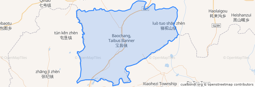 Mapa de ubicacion de 太仆寺旗 ᠲᠠᠶᠢᠫᠤᠰᠧ ᠬᠣᠰᠢᠭᠤ.