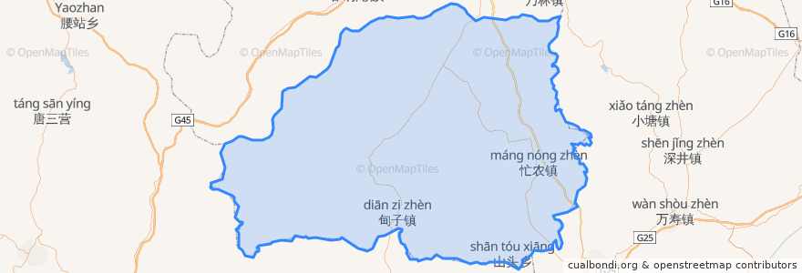 Mapa de ubicacion de Ningcheng County.