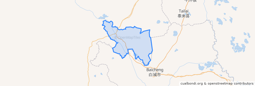 Mapa de ubicacion de 乌兰浩特市 ᠤᠯᠠᠭᠠᠨᠬᠣᠲᠠ.