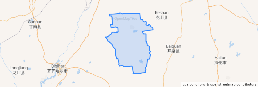 Mapa de ubicacion de 依安县.