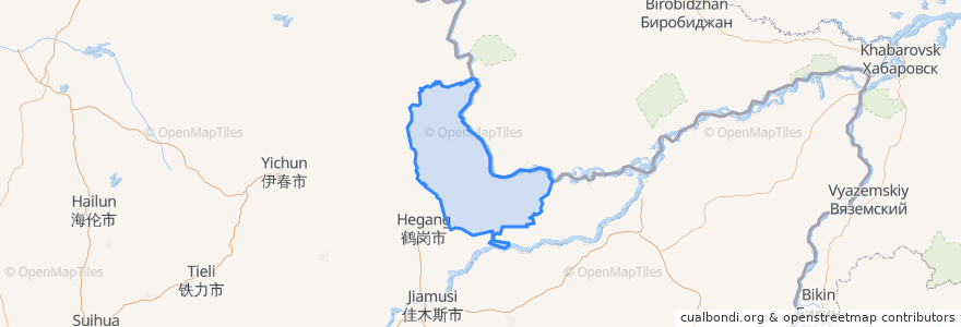 Mapa de ubicacion de 萝北县.