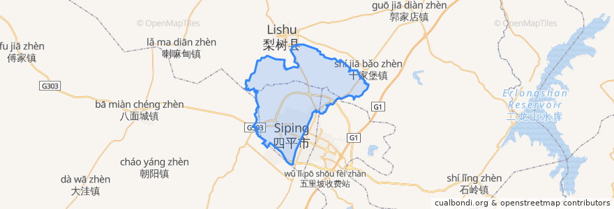 Mapa de ubicacion de 铁西区.