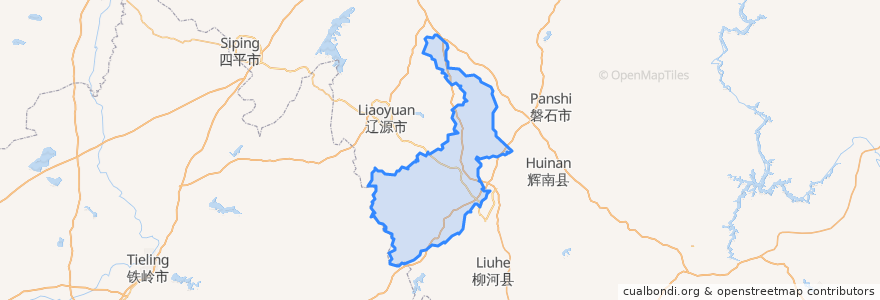 Mapa de ubicacion de 东丰县.