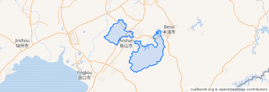 Mapa de ubicacion de Liaoyang County.