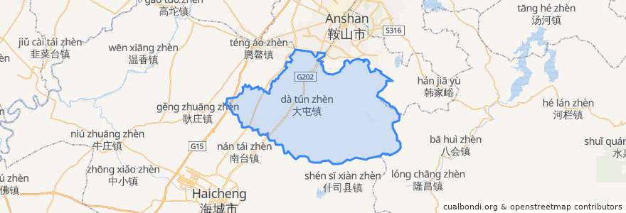 Mapa de ubicacion de Qianshan District.