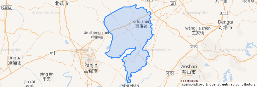 Mapa de ubicacion de 台安县.