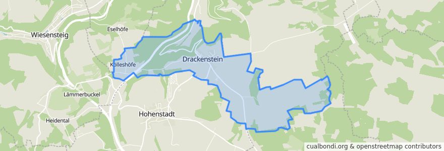 Mapa de ubicacion de Drackenstein.