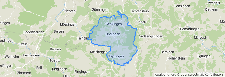 Mapa de ubicacion de Sonnenbühl.