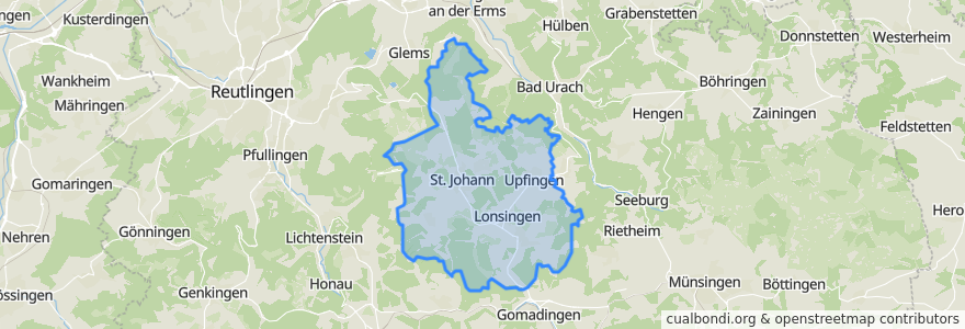 Mapa de ubicacion de St. Johann.