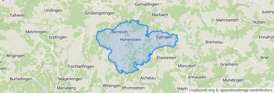 Mapa de ubicacion de Hohenstein.