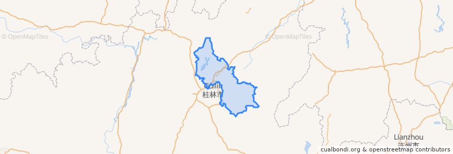 Mapa de ubicacion de 灵川县.