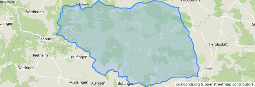 Mapa de ubicacion de Gutsbezirk Münsingen.