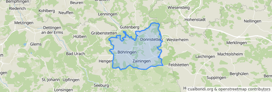 Mapa de ubicacion de Römerstein.