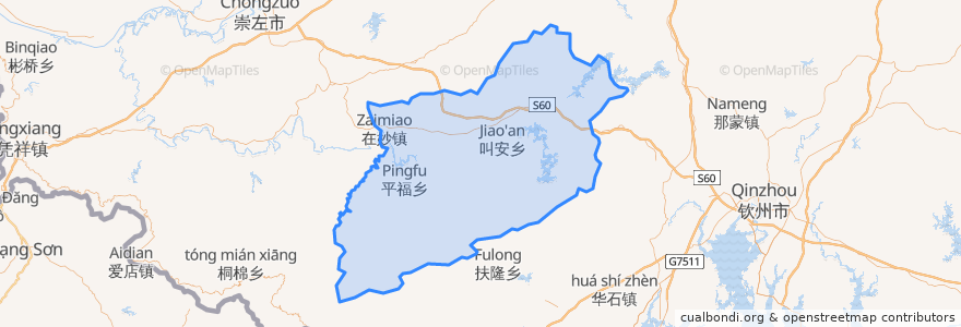 Mapa de ubicacion de 上思县.