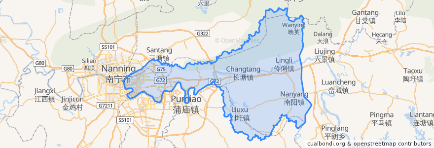 Mapa de ubicacion de Distretto di Qingxiu.