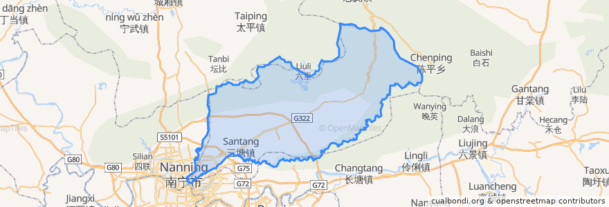 Mapa de ubicacion de 兴宁区.