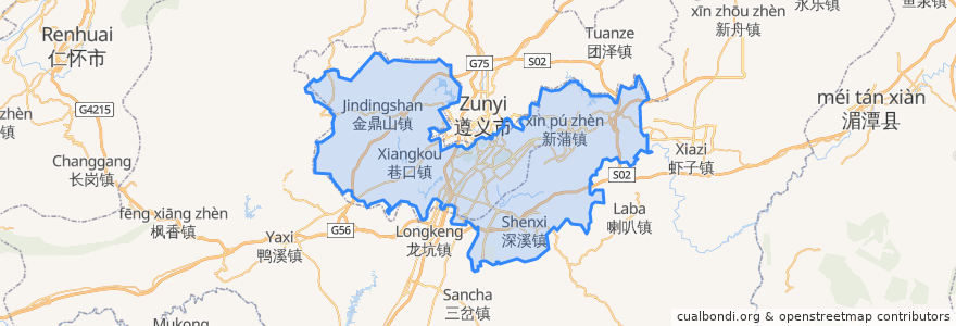 Mapa de ubicacion de 红花岗区.