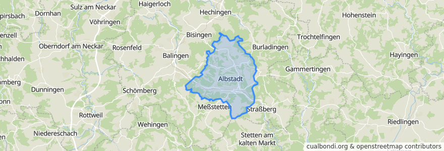 Mapa de ubicacion de Albstadt.