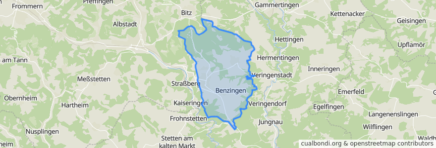 Mapa de ubicacion de Winterlingen.