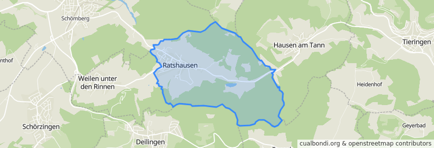 Mapa de ubicacion de Ratshausen.